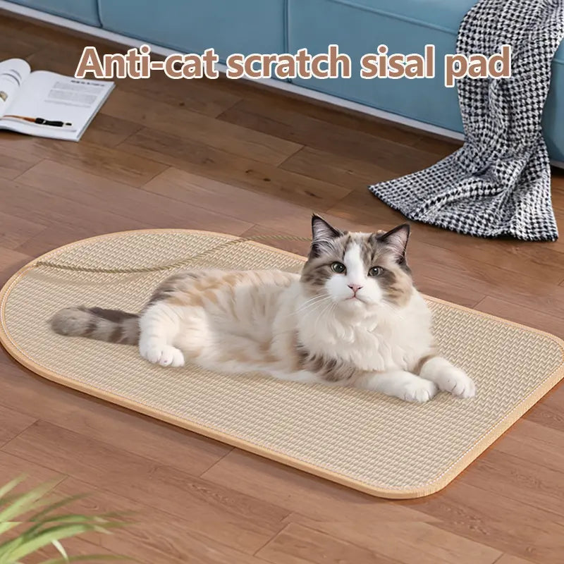 Durable Wall-Mounted Cat Scratch Pad and Sofa Claw Grinding Boards - Natural Sisal Scratcher for All Cat Breeds, Easy to Use and Versatile Pet Accessory!