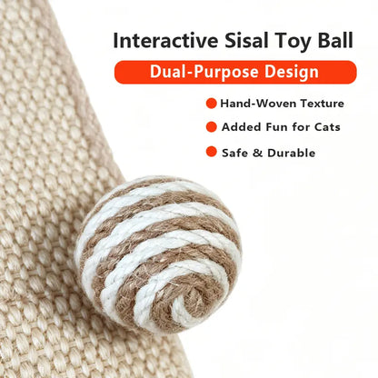 Durable Wall-Mounted Cat Scratch Pad and Sofa Claw Grinding Boards - Natural Sisal Scratcher for All Cat Breeds, Easy to Use and Versatile Pet Accessory!